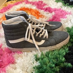 Vans mens size 10 gray flannel high tops